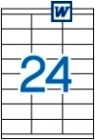 70 x 35 mm méretű öntapadós etikett címke A4-es lapon.