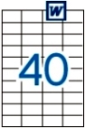 52,5 x 29,7 mm méretű öntapadós etikett címke A4-es lapon.