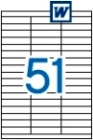 70 x 16,9 mm méretű öntapadós etikett címke A4-es lapon.