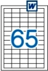 38 x 21,2 mm méretű öntapadós etikett címke A4-es lapon.