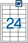 64,6 x 33,8 mm méretű öntapadós etikett címke A4-es lapon.