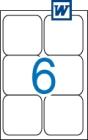 99,1 x 93,1 mm méretű öntapadós etikett címke A4-es lapon.