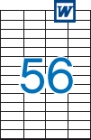 52,5 x 21,2 mm méretű öntapadós etikett címke A4-es lapon.