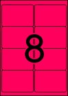 99,1 x 67,7 mm méretű öntapadós etikett címke A4-es lapon.
