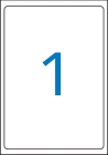 199,6 x 289,1 mm méretű öntapadós etikett címke A4-es lapon.