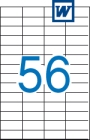 52,5 x 21,2 mm méretű öntapadós etikett címke A4-es lapon.