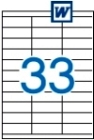 70 x 25,4 mm méretű öntapadós etikett címke A4-es lapon.