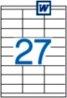 70 x 30 mm méretű öntapadós etikett címke A4-es lapon.