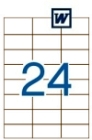 70 x 37 mm méretű öntapadós etikett címke A4-es lapon.