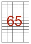38 x 21,2 mm méretű öntapadós etikett címke A4-es lapon.