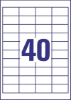 48,5 x 25,4 mm méretű nyomtatható öntapadós etikett címke A4-es lapon.