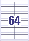 48,5 x 16,9 mm méretű nyomtatható öntapadós etikett A4-es lapon.