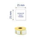 25 x 25 mm méretű nyomtatható öntapadós etikett címke.