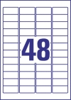 45,7 x 21,2 mm méretű nyomtatható öntapadós etikett A4-es lapon.