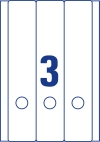 59 x 297 mm méretű nyomtatható öntapadós iratrendező címke A4-es lapon.
