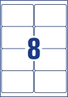 99,1 x 67,7 mm méretű nyomtatható öntapadós etikett A4-es lapon.