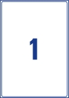199,6 x 289,1 mm méretű nyomtatható öntapadós csomag címke A4-es lapon.