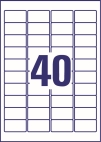 45,7 x 25,4 mm méretű nyomtatható öntapadós jelölő címke A4-es lapon.