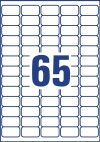 38,1 x 21,2 mm méretű nyomtatható öntapadós etikett A4-es lapon.