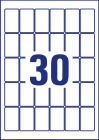30 x 50 mm méretű nyomtatható öntapadós etikett címke A4-es lapon.