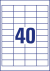 48,5 x 25,4 mm méretű nyomtatható öntapadós etikett A4-es lapon.