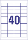 48,5 x 25,4 mm méretű nyomtatható öntapadós etikett címke A4-es lapon.