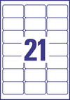 63,5 x 38,1 mm, méretű nyomtatható öntapadós etikett A4-es lapon.