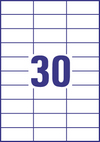 70 x 29,7 mm méretű nyomtatható öntapadós etikett A4-es lapon.