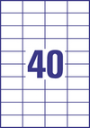 52,5 x 29,7 mm méretű nyomtatható öntapadós etikett címke A4-es lapon.