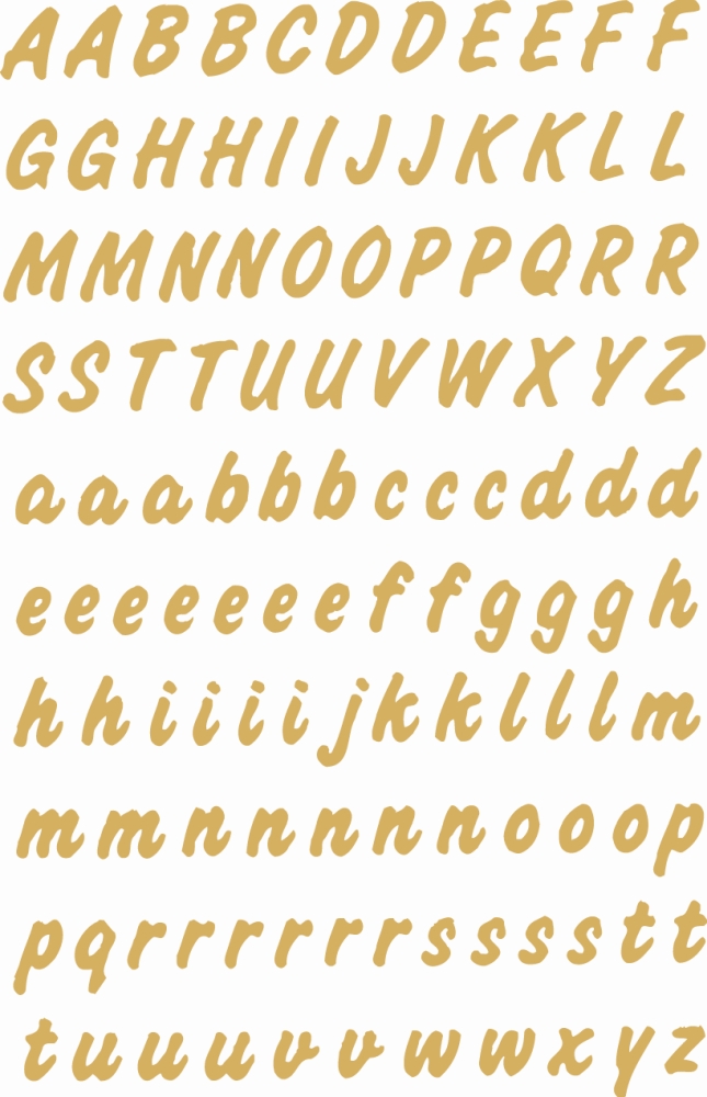 arany színű időjárásálló öntapadó betűmatrica