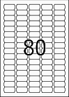 35,6 x 16,9 mm méretű nyomtatható öntapadós árazó címke A4-es lapon.