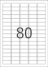 35,6 x 16,9 mm méretű nyomtatható öntapadós etikett A4-es lapon.