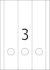59 x 297 mm méretű öntapadó címke A4-es lapon.