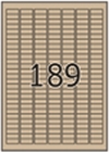 25,4 x 10 mm méretű nyomtatható öntapadós etikett A4-es lapon.