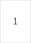 210 x 297 mm méretű nyomtatható öntapadós etikett A4-es lapon.