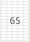 38,1 x 21,2 mm méretű nyomtatható öntapadós etikett A4-es lapon.