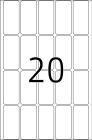 19 x 40 mm méretű kézzel írható öntapadó jelölő címke