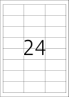 64,6 x 33,8 mm méretű nyomtatható öntapadós etikett címke A4-es lapon.