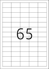 38,1 x 21,2 mm méretű nyomtatható öntapadós etikett A4-es lapon.