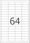 48,3 x 16,9 mm méretű nyomtatható öntapadós etikett címke A4-es lapon.