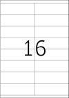105 x 35 mm méretű nyomtatható öntapadós etikett A4-es lapon.