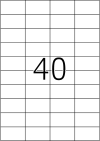 52,5 x 29,7 mm méretű nyomtatható öntapadós etikett A4-es lapon.