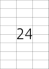70 x 37 mm méretű nyomtatható öntapadós etikett címke A4-es lapon.