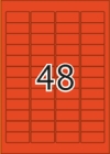 45,7 x 21,2 mm méretű öntapadós etikett címke A4-es lapon.