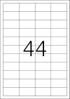 48,3 x 25,4 mm méretű nyomtatható öntapadós etikett A4-es lapon.