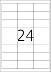 66 x 33,8 mm méretű nyomtatható öntapadós etikett A4-es lapon.