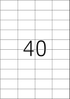 52,5 x 29,7 mm méretű nyomtatható öntapadós etikett A4-es lapon.