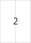 105 x 297 mm méretű nyomtatható öntapadós etikett A4-es lapon.