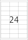 66 x 33,8 mm méretű öntapadó címke A4-es lapon.