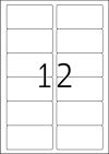 88,9 x 46,6 mm méretű öntapadós etikett címke A4-es lapon.